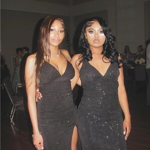 black shimmer prom dress!